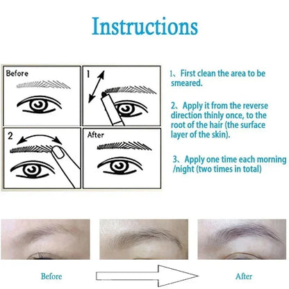 Fast Eyebrow Growth Serum Eyelash Hair Growth Anti Hairs Loss Product Prevent Baldness Fuller Thicker Lengthening Eyebrow Makeup