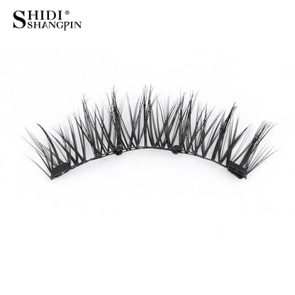 1 Pair Magnetic Eyelashes Set Reusable Easy to use Eyelash Extension Tools Natural Curler False Eyelashes With Magnetic Tweezers