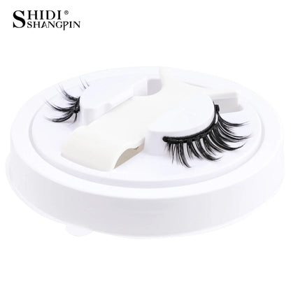 1 Pair Magnetic Eyelashes Set Reusable Easy to use Eyelash Extension Tools Natural Curler False Eyelashes With Magnetic Tweezers