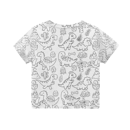 Children's Pajama Party DIY Graffiti Simple Drawing Home Clothes Colorable Two Piece Pajama Set Kids DIY Coloring Clothing