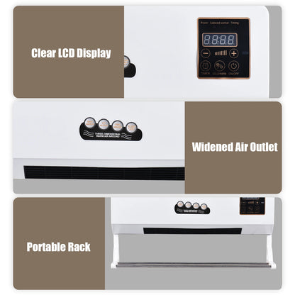 2 in 1 Portable Air Conditioner Electric Heater for Room Heating Cooling Fan with Remote Control and Timing Function Simple A/C