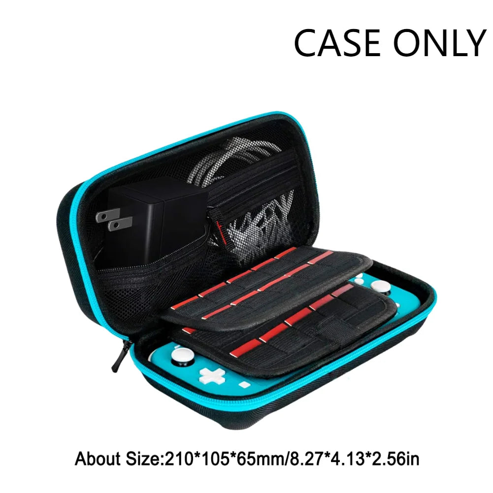 Travel Handbag Nylon EVA Hard Carrying Storage Case Thickened Scratch-resistant Double Compartment Dustproof for Switch Lite