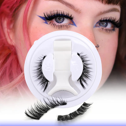 2Pairs 3D Magnetic False Eyelashes Natural Soft Magnet Eye Makeup Tool With Applicater Mirror Glue Free Easy To Wear