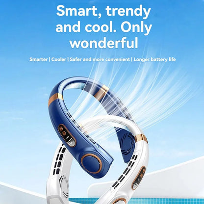 2024 New Outdoor Portable Neck Fan USB Handheld Silent Multi-function Bladeless Mini Electric Hanging Neck Fan
