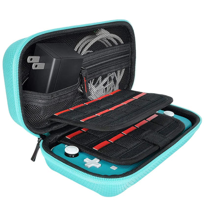 Travel Handbag Nylon EVA Hard Carrying Storage Case Thickened Scratch-resistant Double Compartment Dustproof for Switch Lite