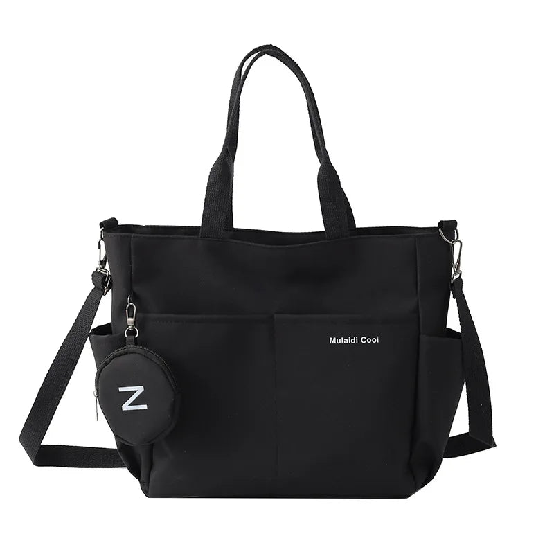 Travel Bag Set - Lightweight Large Capacity with Mini Purse Waterproof Handle Bag Women Preppy Student Satchels Nylon