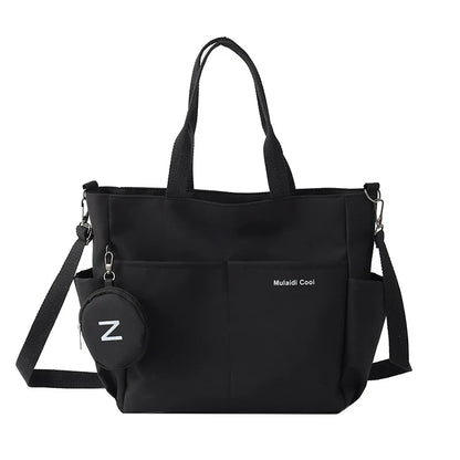 Travel Bag Set - Lightweight Large Capacity with Mini Purse Waterproof Handle Bag Women Preppy Student Satchels Nylon