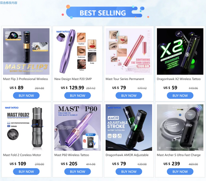 20pcs 10 0.30mm Mast Pro Sterilized Round Magnum RM Tattoo Needles Makeup Permanent  SMP Cartridge Accessories
